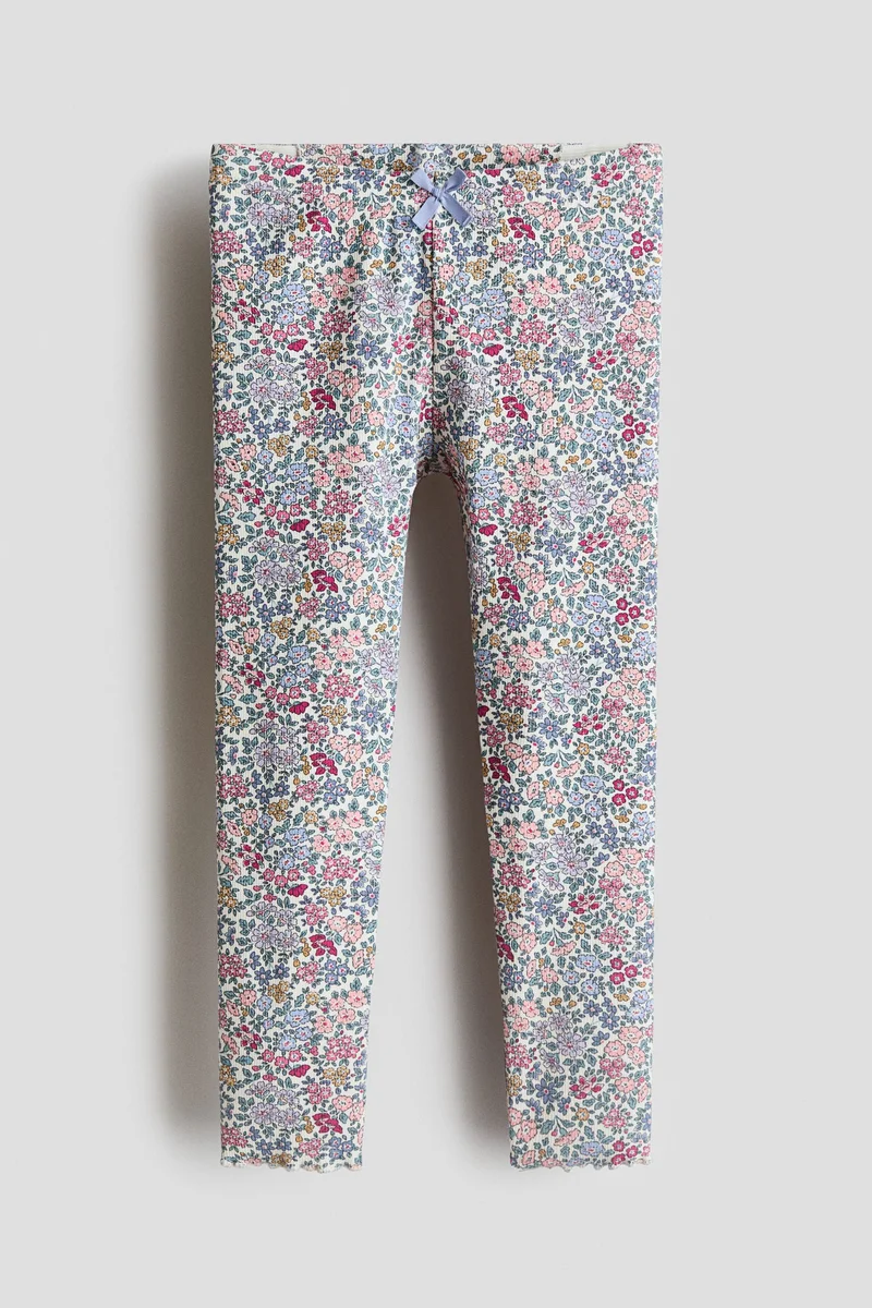 H&M Ribbed cotton leggings