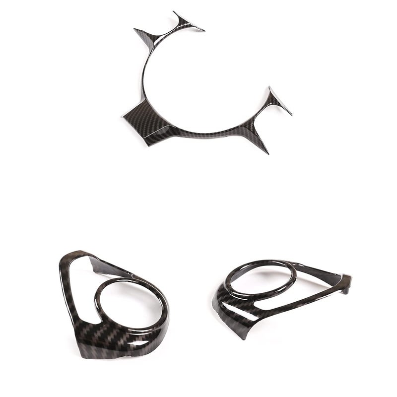 Fit for Toyota 86 GT86 2022 and for Subaru BRZ 2022 Steering Wheel Button Cover Steering Wheel Panel Protection Frame Trim Car Steering Wheel Decoration Frame Trim Carbon Fiber Pattern