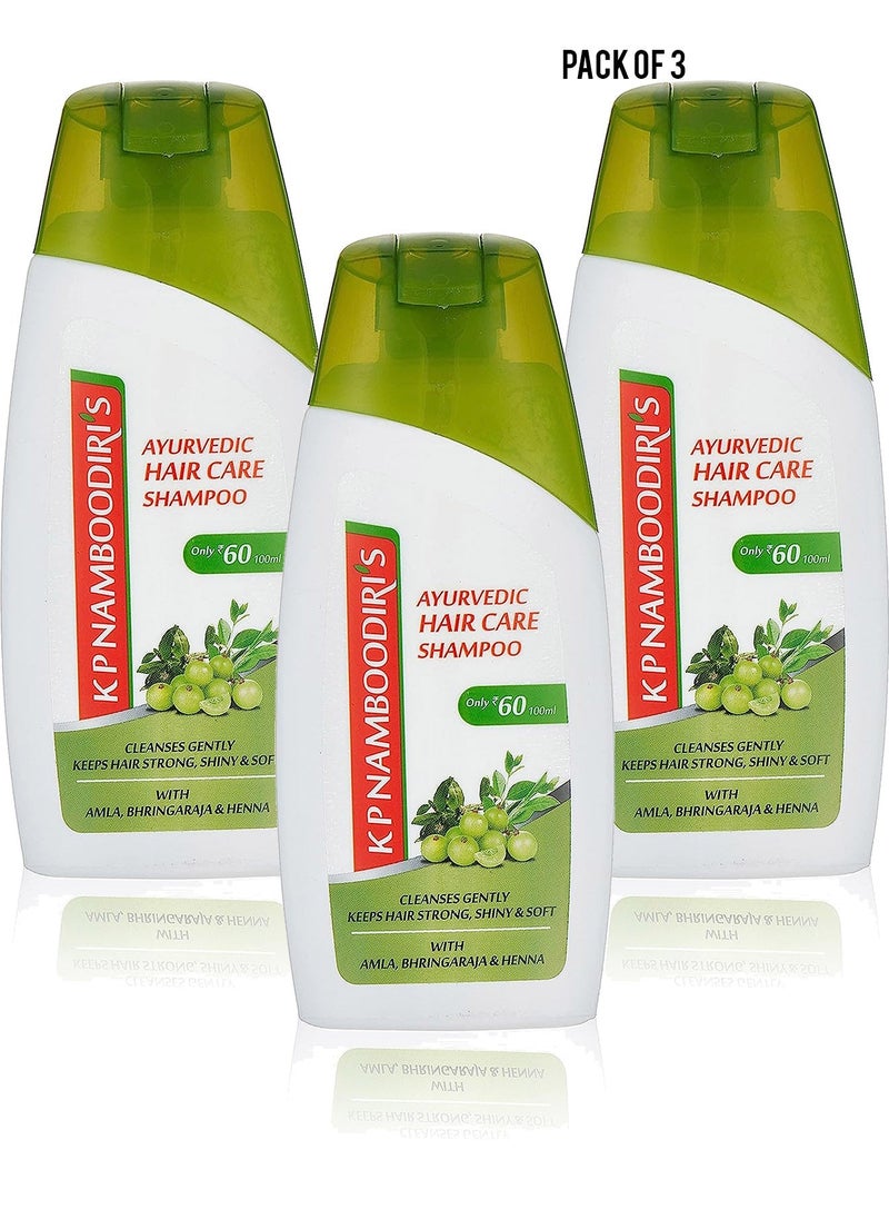 K.P. NAMBOODIRI'S - KP Hair Care Shampoo 100 ml Value Pack of 3 - Image 1