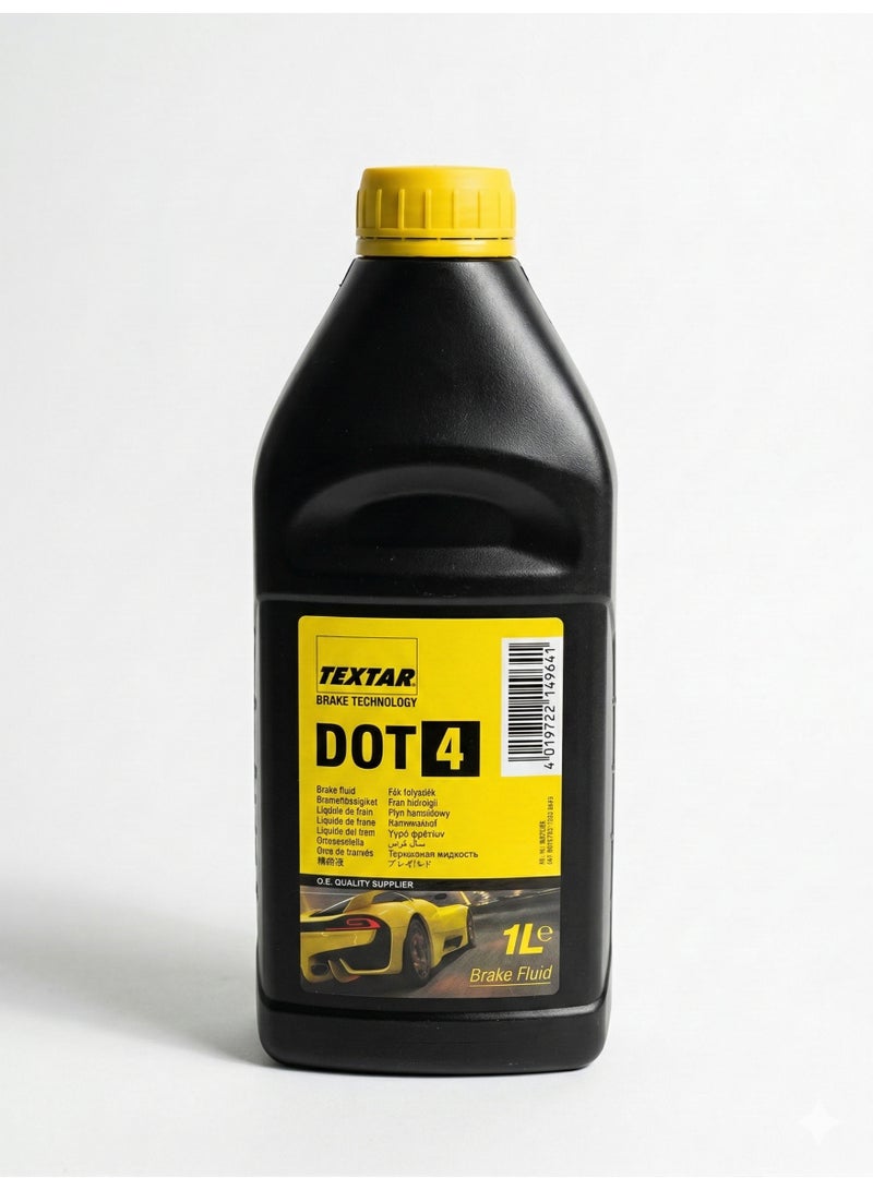 Textar DOT 4 Brake Fluid - 1L Synthetic High-Performance Hydraulic Fluid