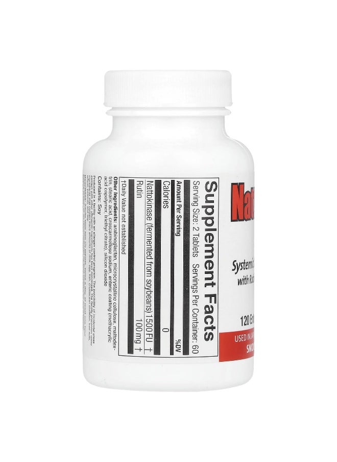 Naturally Vitamins Naturally Vitamins, Nattokinase 1500, Systemic Enzyme Supplement, 120 Enteric Coated Tablets  - Image 2