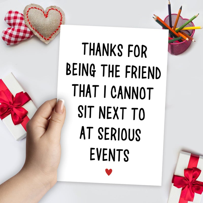 Mqmryeto Funny Best Friend Birthday Card For Men Women  Good Ideal Gift For Him Her  Happy Friendship Birthday Card  Touching Bestie Appreciation Card - Image 5