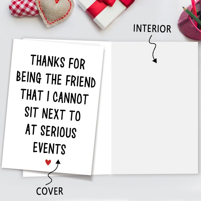 Mqmryeto Funny Best Friend Birthday Card For Men Women  Good Ideal Gift For Him Her  Happy Friendship Birthday Card  Touching Bestie Appreciation Card - Image 3