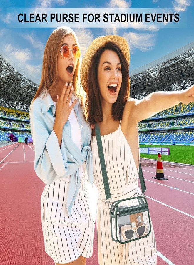 Busiuw حقيبة شفافة صغيرة الحجم من Busiuw، مثالية للمناسبات الرياضية والاستادية، الحفلات الموسيقية، والعمل. - Image 2