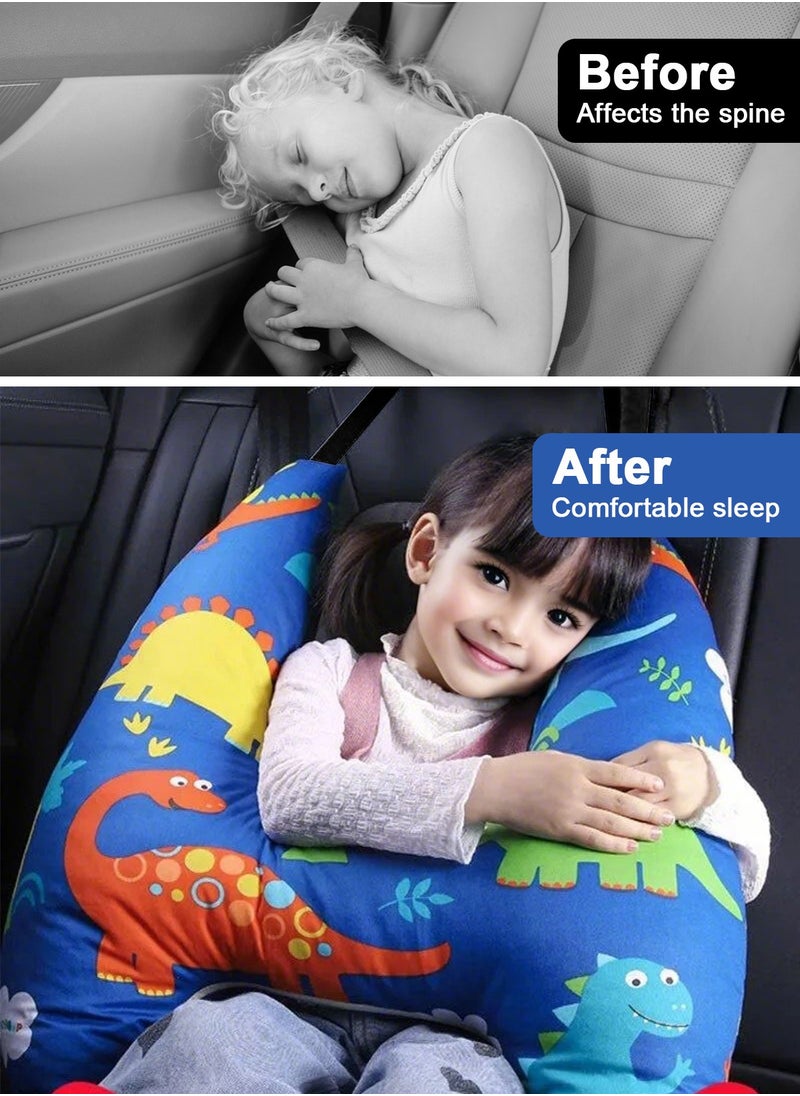 URbazaar Car Travel Pillow Soft Neck Pillow for Head and Body Support Kids Adult Seat Belt Pillow Breathable Aircraft Travel Pillow for Long-Distance Travel  - Image 2