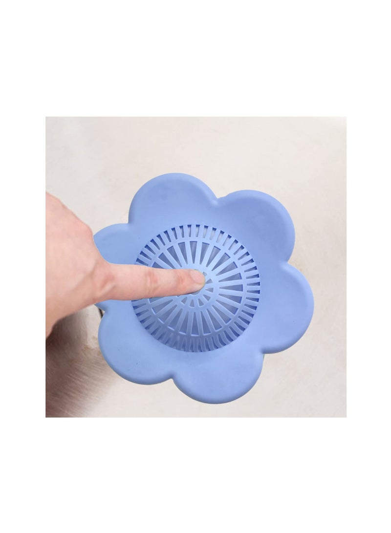 Y&D Shower Drain Stopper, Silicone Hair Stopper Covers, Bathtub and Protectors with Suction Cups Easiest Catchers Soft for Bathroom Kitchen 4 flower  - Image 4