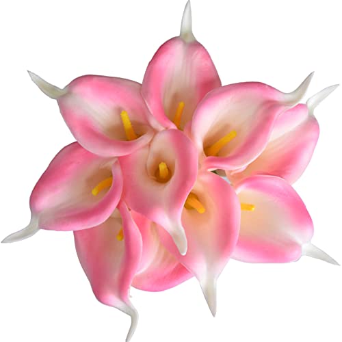 Tdas Artificial Lily Flowers Plants Home Decor Items Flower Plant for vase Living Room Hall Bedroom Decorative Decoration - 34 CM Long (Pot Not Included) (Baby Pink, 5 Pcs) - Image 2