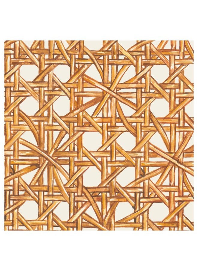 Hester & Cook Disposable Dinner Paper Cocktail Napkins - Decorative Beverage Napkins for Parties, Weddings, Graduation - 5 inches by 5 inches Pack of 20 (Rattan) - Image 1