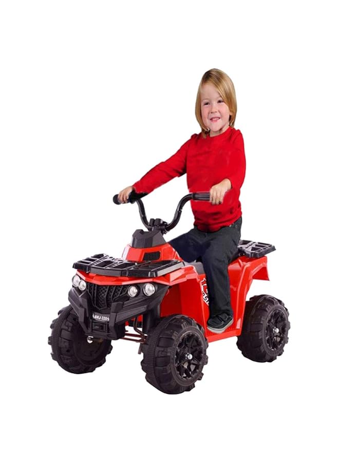 دروسا سيارة كهربائية صغيرة للأطفال 6 فولت ذات 4 عجلات للركوب عليها موسيقى وتعليم مبكر ونظام تعليق وأضواء LED وإطارات مداس وأصوات المحرك للأطفال باللون الأحمر 3201 K أحمر - Image 3