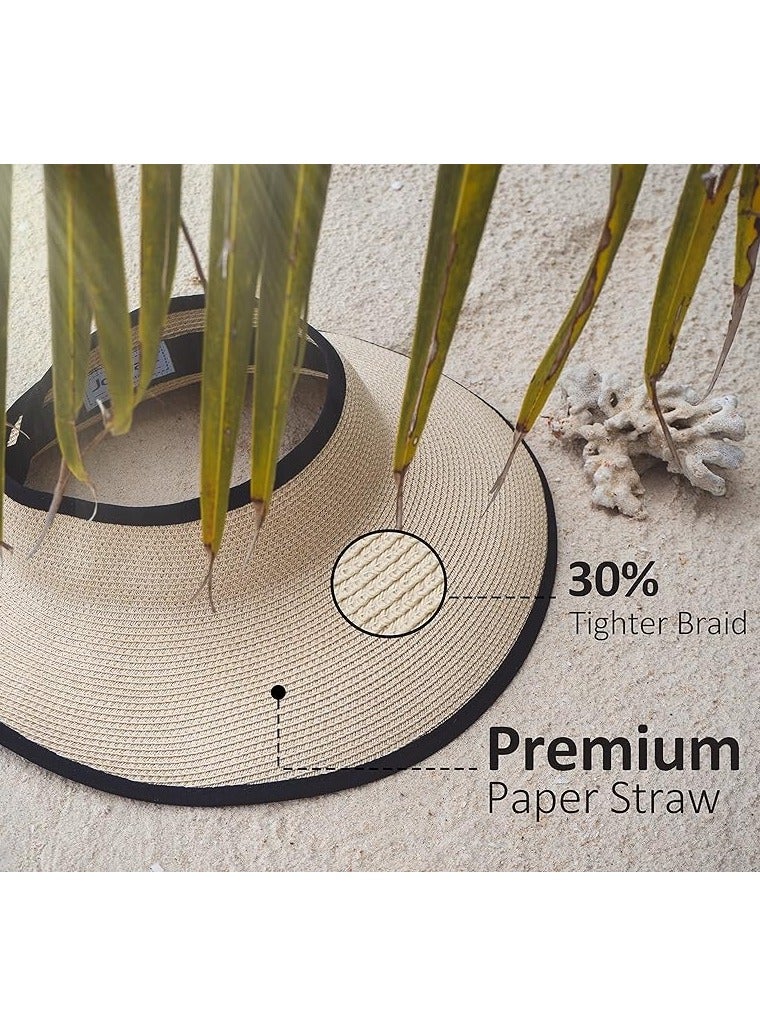 Goolsky Sun Visor Hats for Women, Women's Summer Ponytail Foldable Straw Beach Hat with UPF 50+ - Image 5