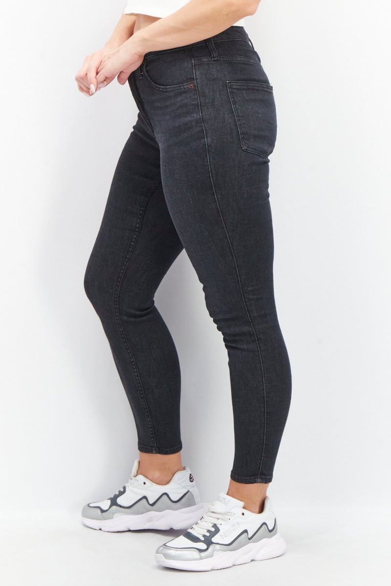 adidas Originals Women Super Skinny Fit Active Stretchable Jeans, Black  - Image 2