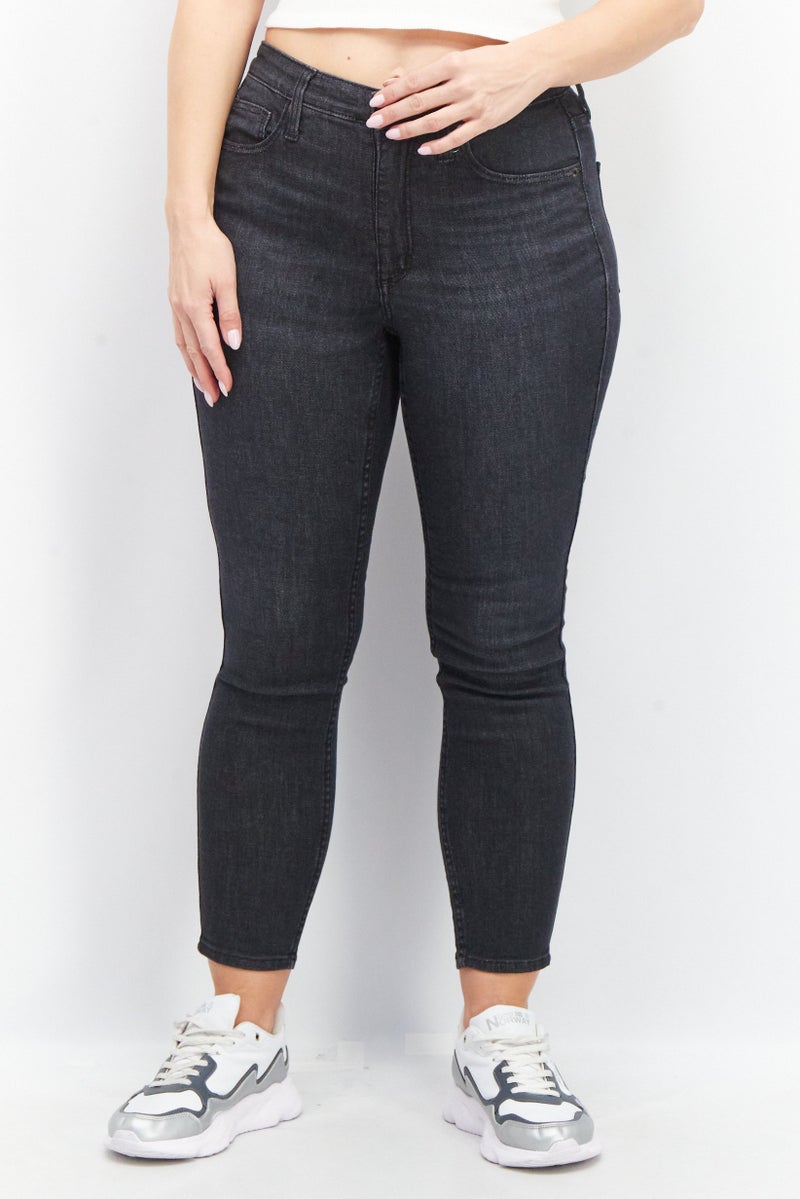 adidas Originals Women Super Skinny Fit Active Stretchable Jeans, Black  - Image 1