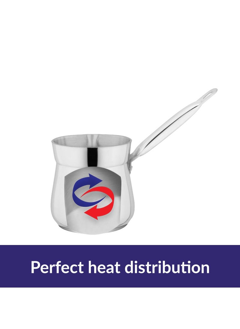 6 October - Alu, Coffe Pot( Turkish ) 1.00 Litr With Stainless Steel Handle Size No.8 - Image 1