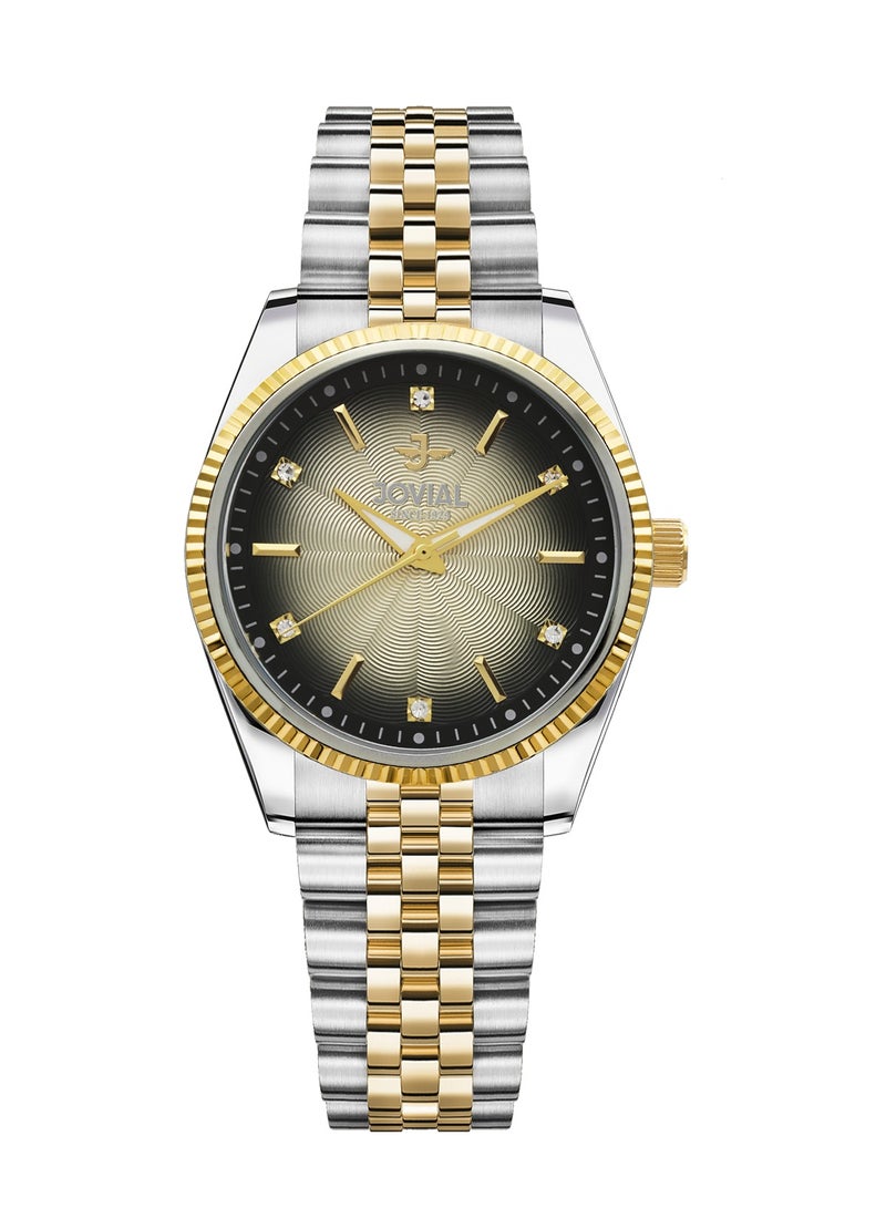 JOVIAL 5051LTMQ02E  Women's Fashion Watch, Quartz, Metal Band Watch, 26mm, Grey - Image 1