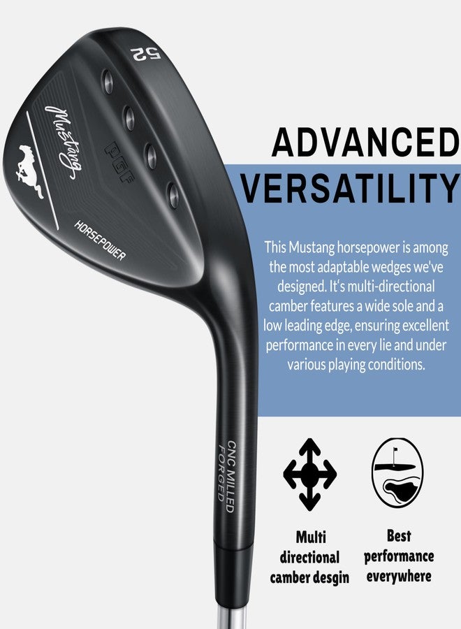 PGF GCWarehouse PGF Mustang Full Face Milled Forged High-Toe Golf Wedge Set for Men[54Degree][Right Handed][Black] - Image 3