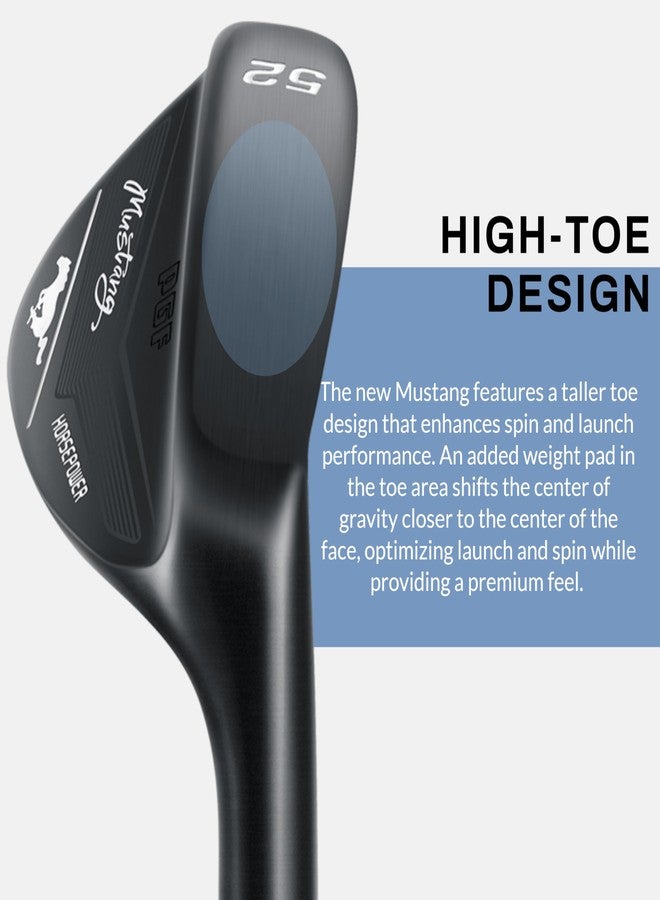 PGF GCWarehouse PGF Mustang Full Face Milled Forged High-Toe Golf Wedge Set for Men[54Degree][Right Handed][Black] - Image 5