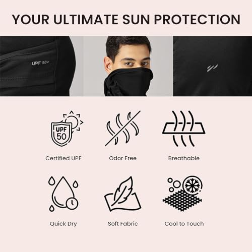 BLUE TYGA Unisex Polyester Sunscreen Balaclava with UV Protection Pack of 3 | Full Face Mask for Riders | UPF 50+ Protection Facekini in Black, Charcoal, Navy, Free Size - Image 3