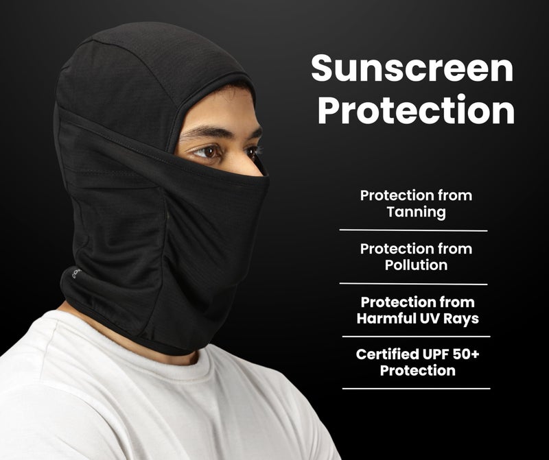 BLUE TYGA Unisex Polyester Sunscreen Balaclava with UV Protection Pack of 3 | Full Face Mask for Riders | UPF 50+ Protection Facekini in Black, Charcoal, Navy, Free Size - Image 4