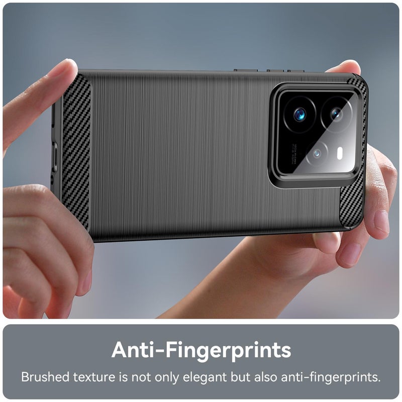 HuHa Case Cover For Realme GT 7 Pro Carbon Fiber Brushed Texture TPU Phone Case(Black) - Image 5