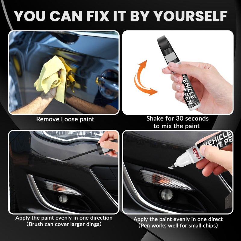 xdotoar Black Touch Up Paint for Cars, Color Accurate Car Touch Up Paint, Professional Automotive Scratch Repair, Lasting Auto Scratch Remover, Quick Dry, Easy to Use, Safe and Waterproof, Versatile Use - Image 5