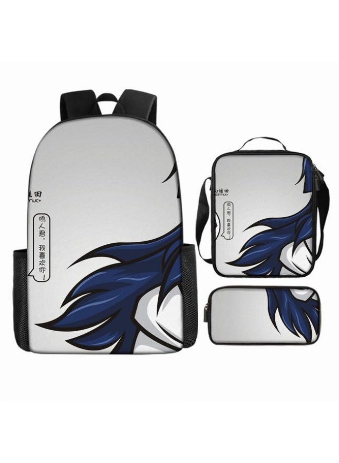 عام حقيبة ظهر مطبوعة بالرسوم المتحركة + مجموعة حقائب اليد + القلم، مجموعة حقائب عملية من ثلاث قطع (يمكن استخدام الطلاب والأطفال ونزهات الأصدقاء ورياضات تسلق الجبال وما إلى ذلك) - 114 - Image 2