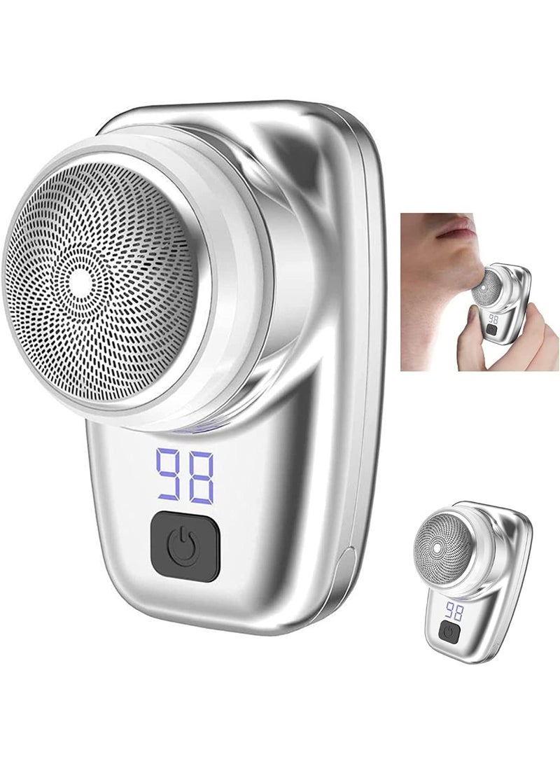Mini Electric Shaver for Men, Portable USB rechargeable Razor with LCD Screen, One Button Design, Painless Shaving for Travel, Car, and Home Use - Image 1