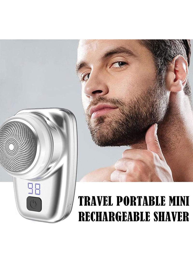 Mini Electric Shaver for Men, Portable USB rechargeable Razor with LCD Screen, One Button Design, Painless Shaving for Travel, Car, and Home Use - Image 2