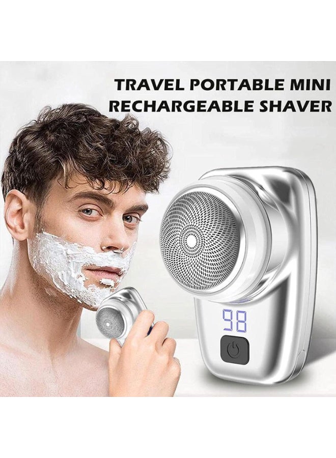 Mini Electric Shaver for Men, Portable USB rechargeable Razor with LCD Screen, One Button Design, Painless Shaving for Travel, Car, and Home Use - Image 3
