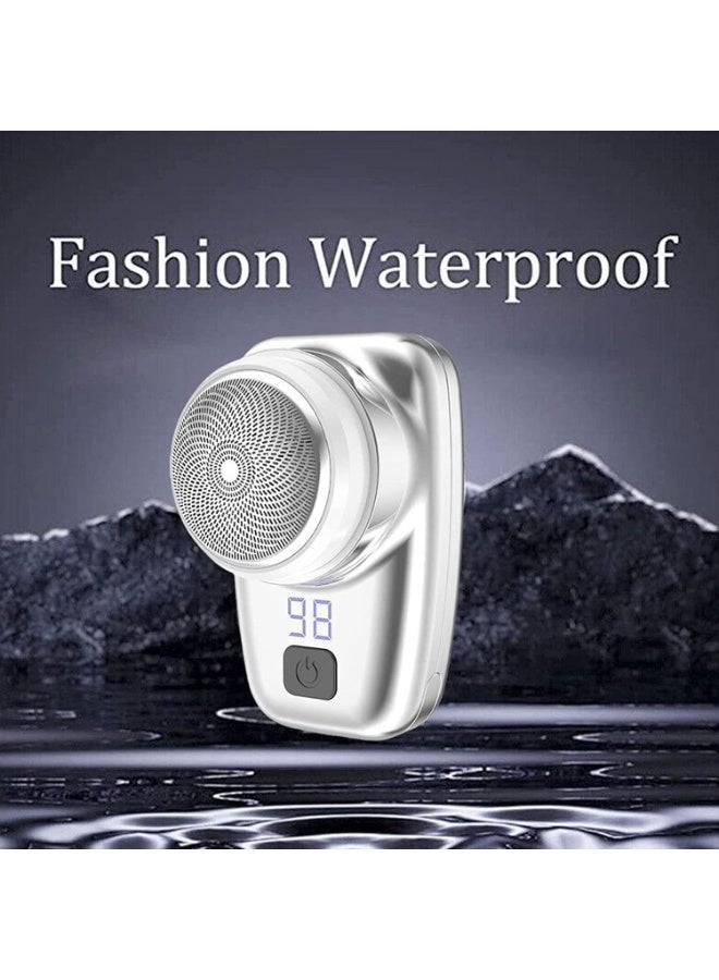 Mini Electric Shaver for Men, Portable USB rechargeable Razor with LCD Screen, One Button Design, Painless Shaving for Travel, Car, and Home Use - Image 4