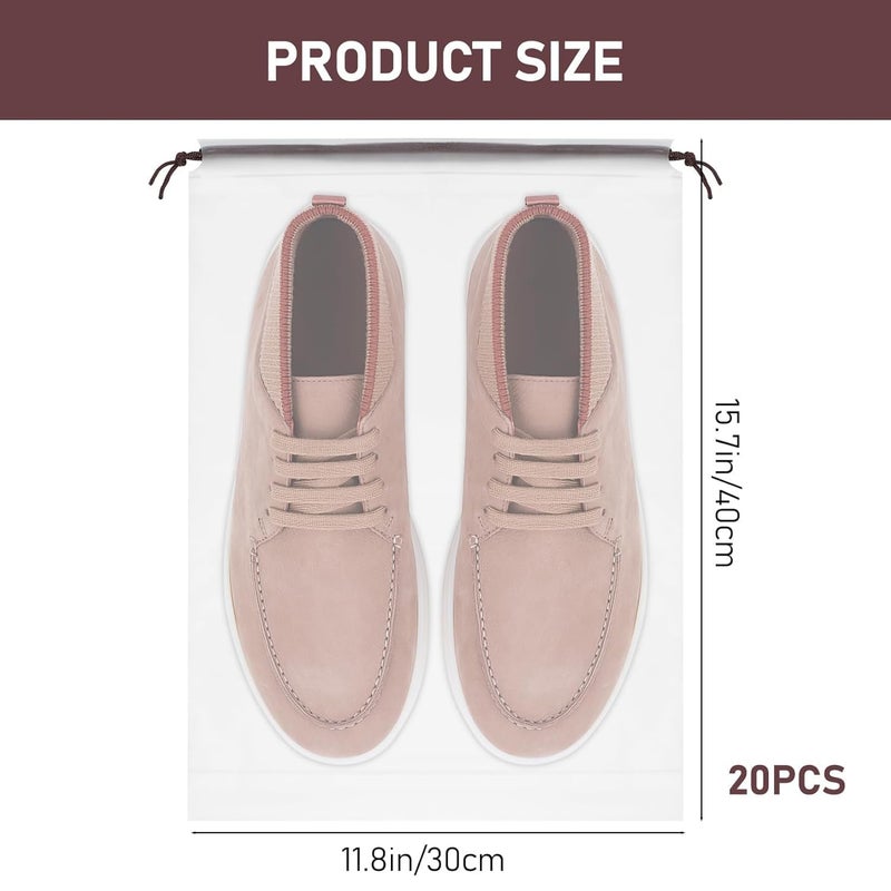 Droposale حقيبة أحذية سفر شفافة، منظمة تخزين مقاومة للماء للأحذية متينة وخفيفة الوزن مثالية للسفر، الصالة الرياضية، والاستخدام اليومي (30) - Image 2