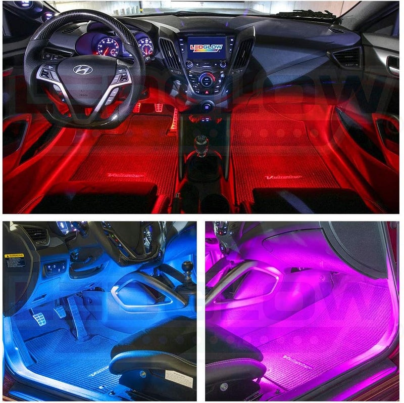LEDGlow 6pc Million Color LED Underdash Car Interior Light Kit - Image 3