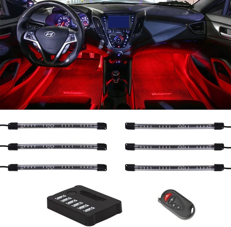 LEDGlow 6pc Million Color LED Underdash Car Interior Light Kit - Image 1