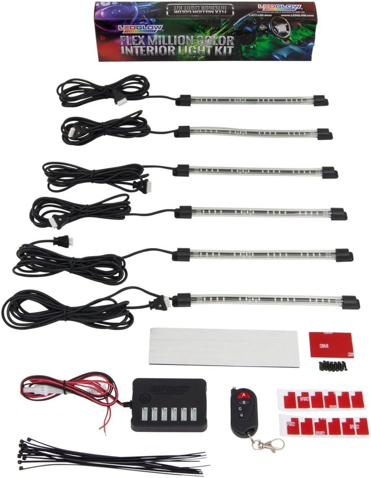 LEDGlow 6pc Million Color LED Underdash Car Interior Light Kit - Image 5