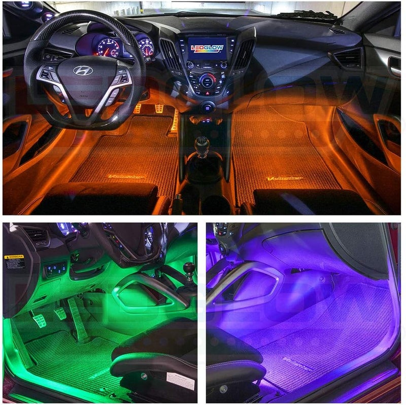 LEDGlow 6pc Million Color LED Underdash Car Interior Light Kit - Image 4