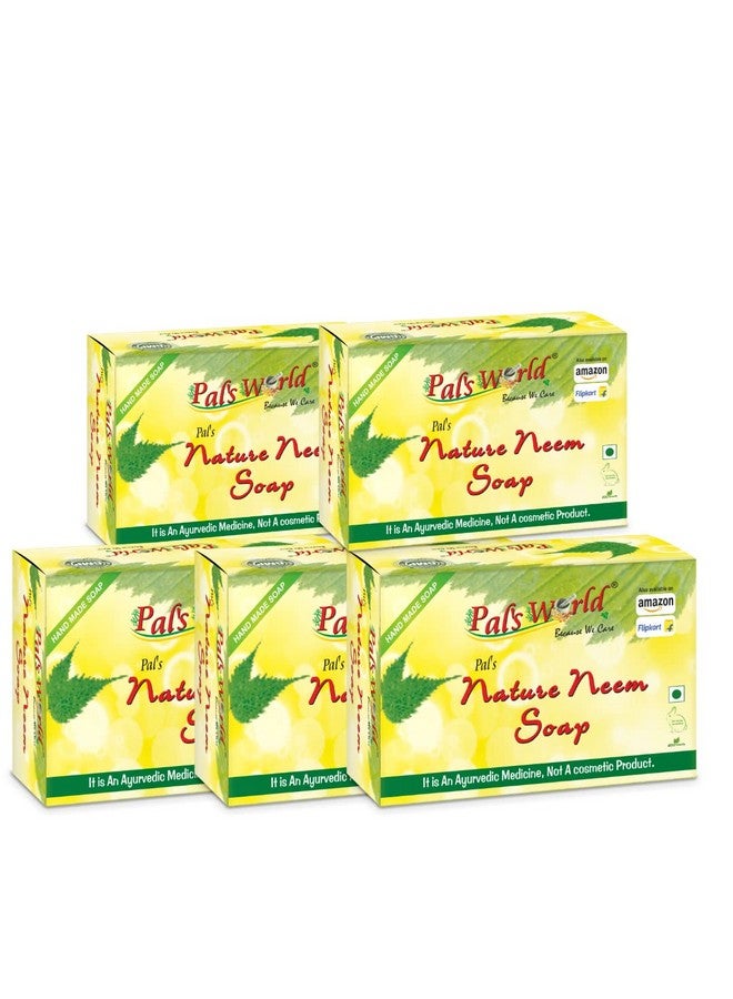Pal's World Nature Neem Herbal Handmade Medicine Soap (Pack Of 5) - Image 1