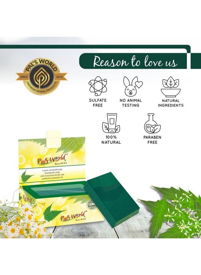 Pal's World Nature Neem Herbal Handmade Medicine Soap (Pack Of 5) - Image 4
