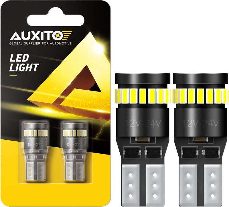 أوكسيتو مصباح أوكسيتو 194 LED أبيض 6000 كلفن خالٍ من أخطاء Canbus، 168 175 2825 W5W T10 بديل ضوء LED لإنارة داخل السيارة والخريطة والقبة والجذع وخارجية ورخصة الوقوف، عبوة من 2 - Image 1
