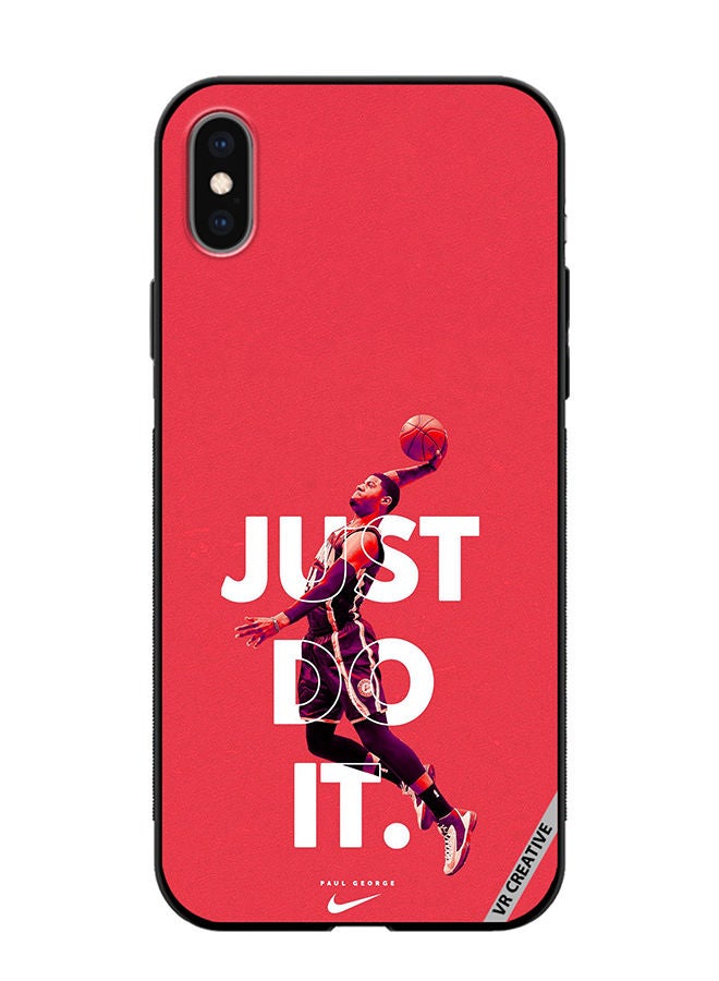 VR CREATIVE Protective Case Cover For Apple iPhone XS Max Just Do It Paul George Design Multicolour - Image 1