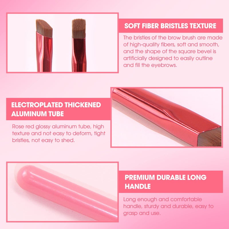 LSxia 2PCS Multi-function Eyebrow Brush Make Hair Like Strokes at All, Eye Brow Concealer Contour Brush, Professional Square Angled Eyebrow Brush for Eye Brow Makeup - Image 3