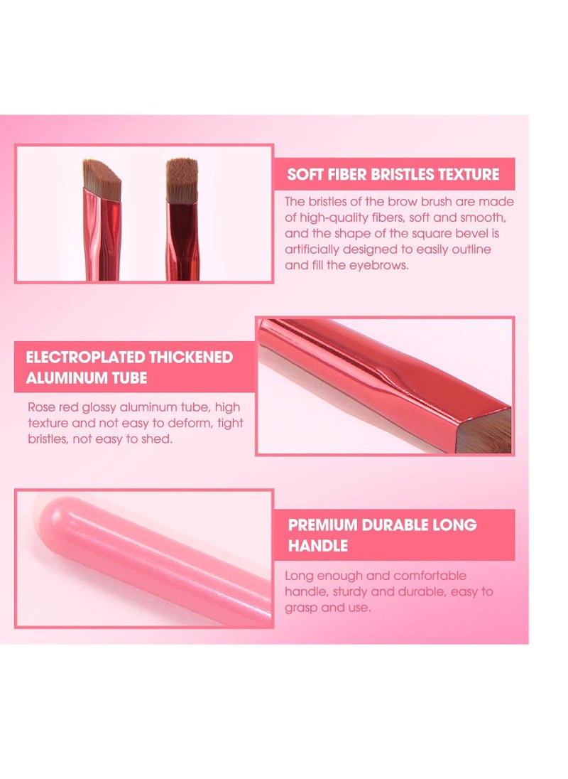 LSxia 2PCS Multi-function Eyebrow Brush Make Hair Like Strokes at All, Eye Brow Concealer Contour Brush, Professional Square Angled Eyebrow Brush for Eye Brow Makeup  - Image 3