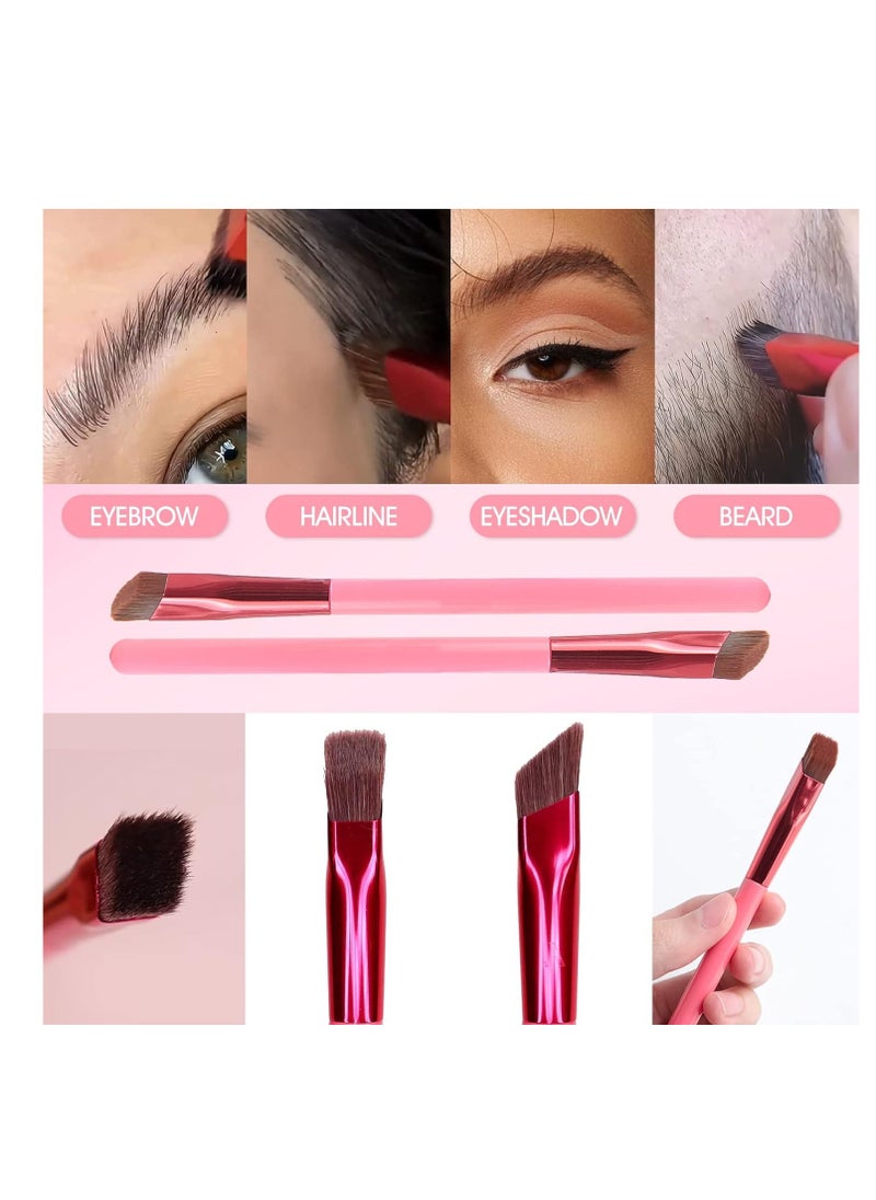 LSxia 2PCS Multi-function Eyebrow Brush Make Hair Like Strokes at All, Eye Brow Concealer Contour Brush, Professional Square Angled Eyebrow Brush for Eye Brow Makeup  - Image 4