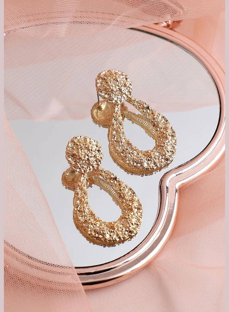 SOHI Gold Plated Party Designer Drop Earring For Women