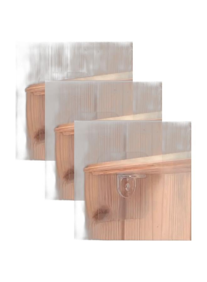 12 قطعة حامل رف لاصق دون الحاجة للثقب او حفر للبراغي مانع و مقاوم للانزلاق مناسب للأسطح المعدنية و الخشبية و البلاستيكية و يمكن استخدامه للارفوف العلوية او السفلية للملابس او الكتب او الاحذية لرف خزانة المطبخ او رف خزانة الملابس او الكتب او رف الاحذية او الثلاجة لون شفاف و مقاوم للماء والبكتيريا و سهل التركيب و لا يتطلب حفر أو استخدام مسامير مناسب لجميع الأسطح المستوية نصيحة الاستخدام يُفضل تنظيف سطح الرف قبل اللصق لضمان التصاق أقوى - Image 1