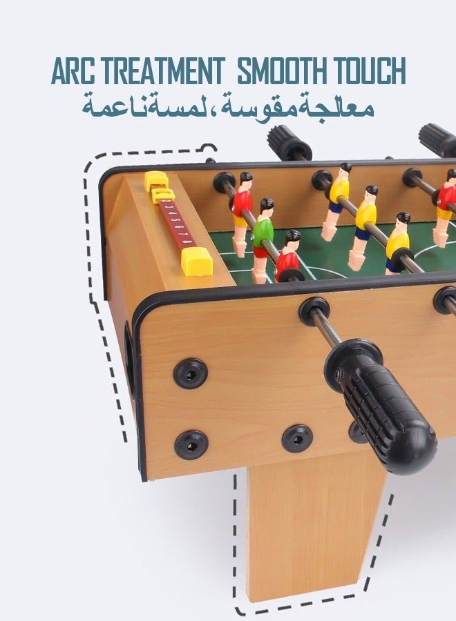 دوركو لعبة كرة قدم طاولة خشبية ممتعة للأطفال والكبار، تحتوي على 4 لاعبين و18 لاعبًا، مقاسها 50*25*18 سم، مناسبة للترفيه العائلي. - Image 4