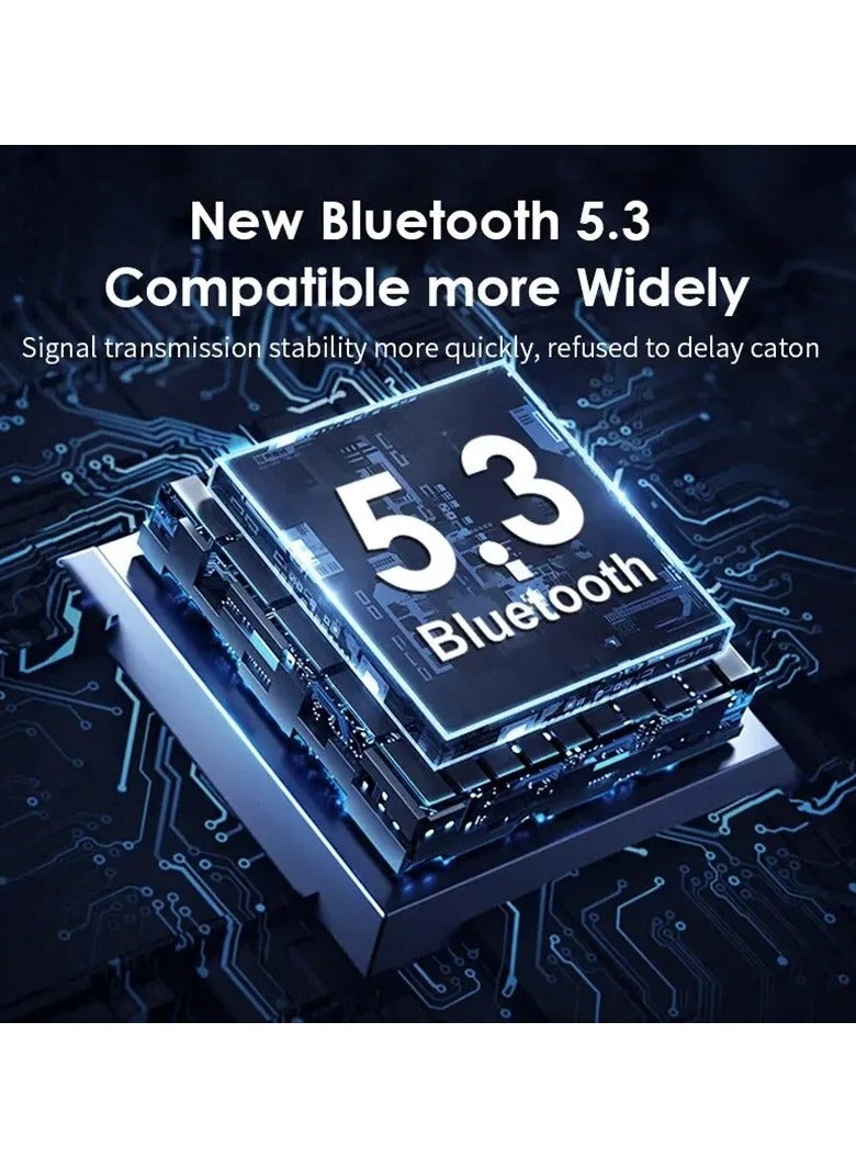 AROAQ 2 in 1 Bluetooth 5.3 Audio Receiver Transmitter RCA Stereo Music Wireless Adapter with 3.5mm Aux Jack Dongle for TV Car PC Headphone - Image 4