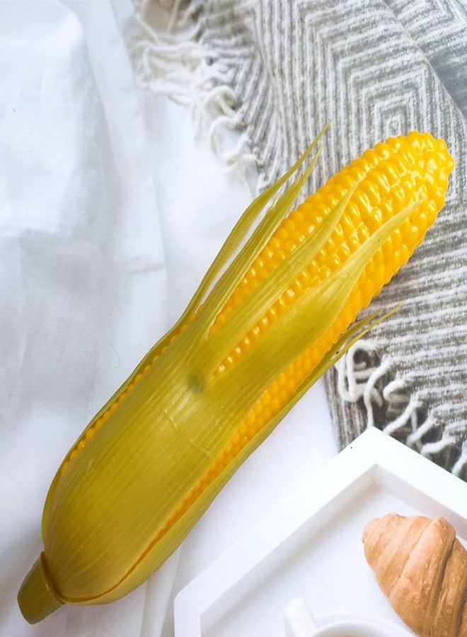 Jilukibo Plastic Artificial Corn, Lifelike Corn Simulation Fake Corns with Green Shell Vegetable Decorations Photo Props (4 Pack) - Image 5