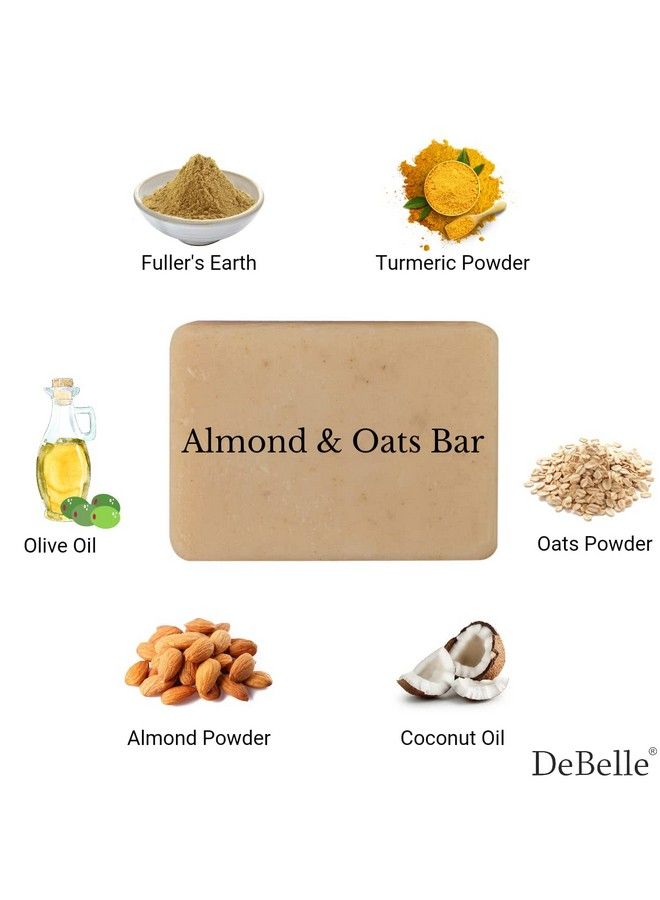 DeBelle Almond And Oats Natural & Handmade Bathing Soap Bar100 Gm; Face & Body; All Skin Types - Image 4
