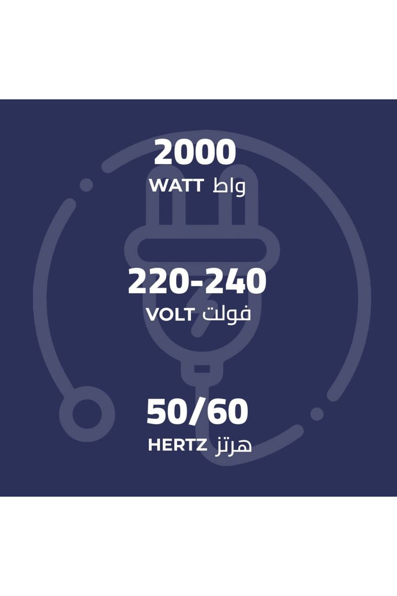 كيون فرن كيون كهربائي 45 لتر بقوة 2000 واط مع 3 مفاتيح تحكم – أبيض - Image 3