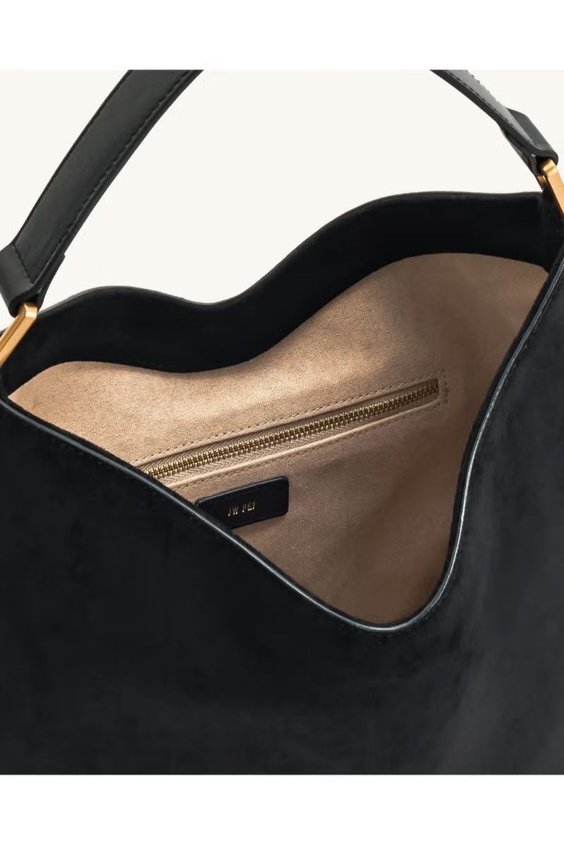 JW PEI JW PEI Tote Bag - Hobo Bag with Spacious Capacity, Effortlessly Chic Shoulder/Chest Bag — Black  - Image 4
