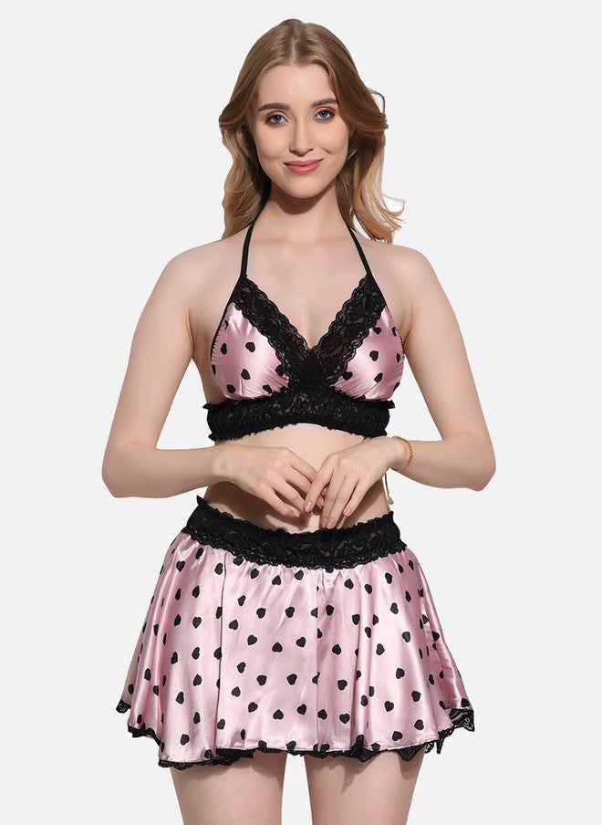 FIMS Halter Neck Satin Baby Doll - Image 1